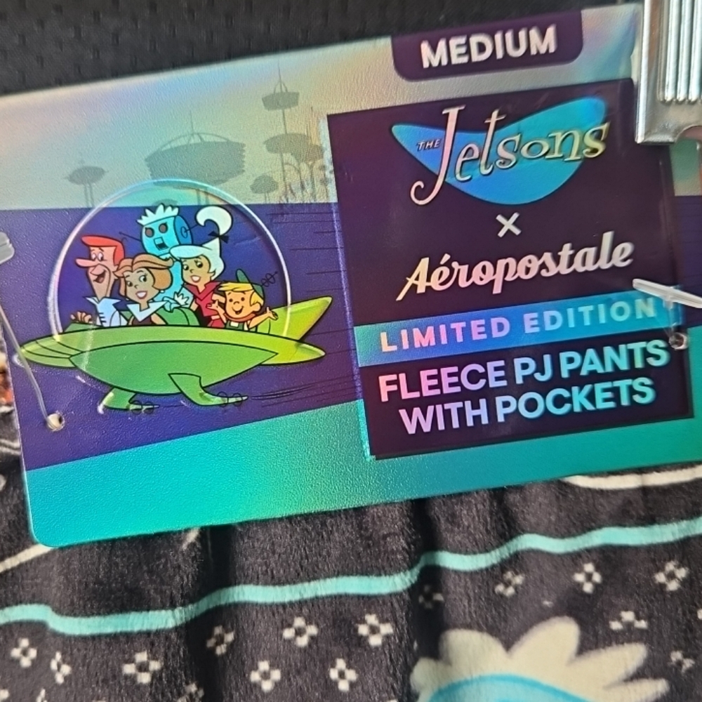 🆕️Aeropostale Jetsons‎ Holiday Fleece Pajama Pants Size: Medium NWT